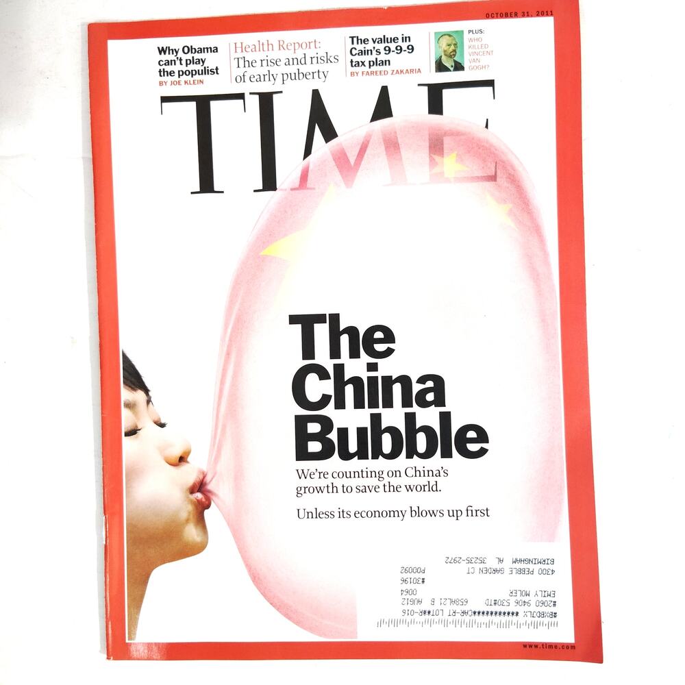 TIME Magazine October 31, 2011 The China Bubble Vol. 178 No. 17 Back Issue